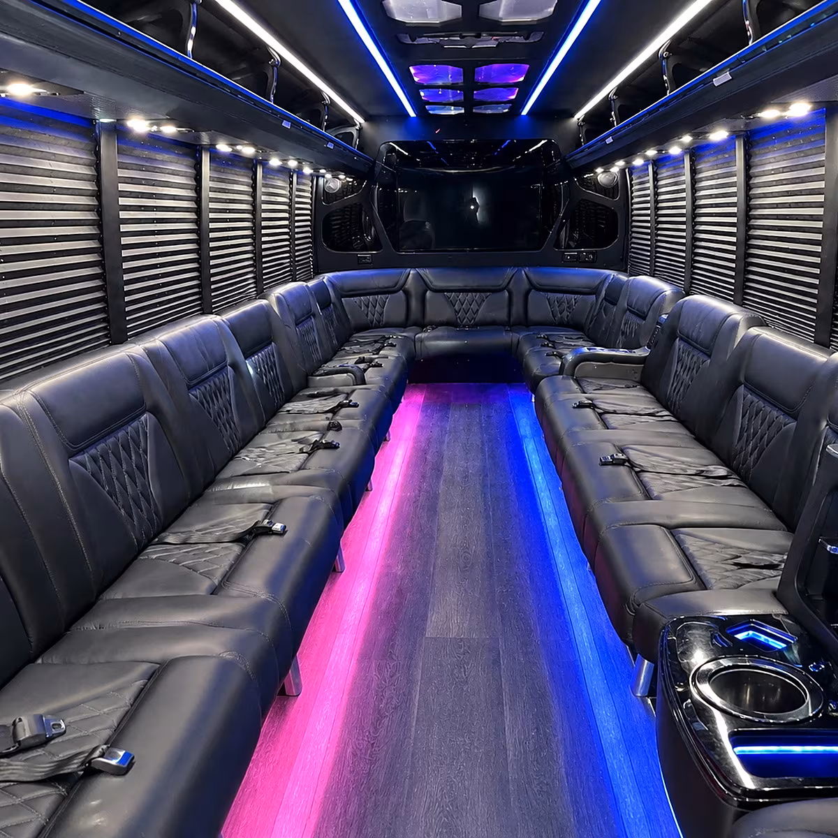 blaine party bus rental interior