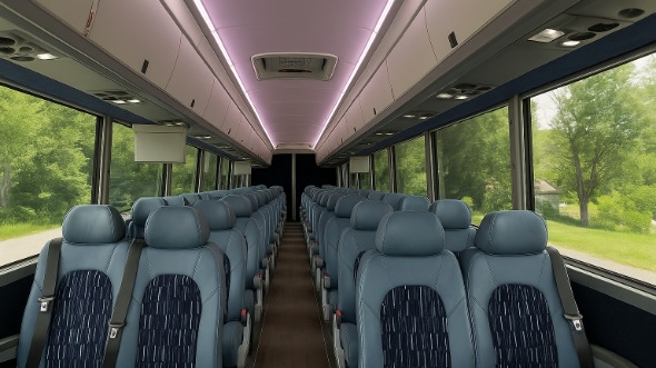 Interior of Charter Bus Company Saint Paul's 20 Passenger Mini bus in Saint Paul
