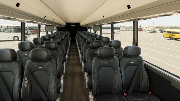 Interior of Charter Bus Company Saint Paul's 28 Passenger Mini bus in Saint Paul
