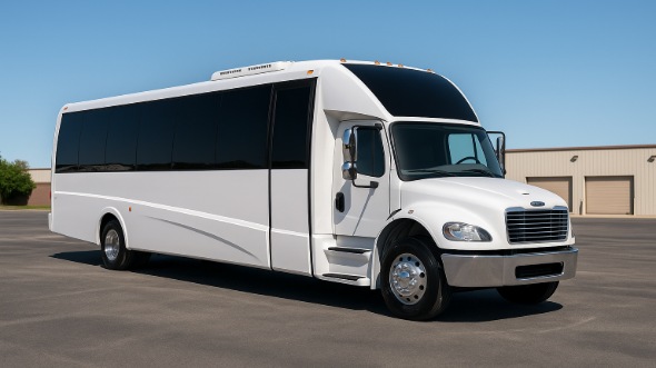 Exterior of Charter Bus Company Saint Paul's 28 Passenger Mini bus in Saint Paul