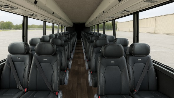 Interior of Charter Bus Company Saint Paul's 35 Passenger Minibus in Saint Paul