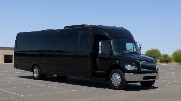 Exterior of Charter Bus Company Saint Paul's 35 Passenger Minibus in Saint Paul