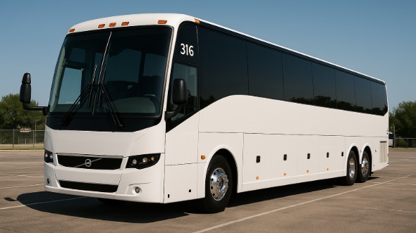 Exterior of Charter Bus Company Saint Paul's 54 Passenger Charter Bus in Saint Paul