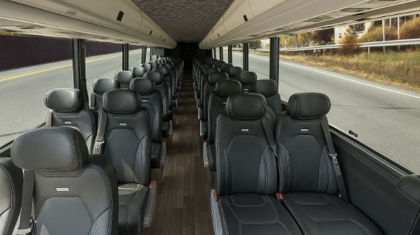 blaine 18 passenger minibus inside