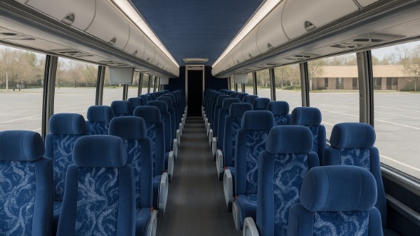blaine 50 passenger charter bus inside