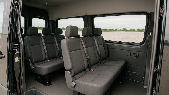 Interior of Charter Bus Company Saint Paul's Sprinter Van Rental With Driver in Saint Paul